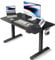 FEZIBO Schreibtisch Höhenverstellbar Elektrisch, 100 x 60 cm Computer Stehschreibtisch mit Memory-Steuerung und Anti-Kollisions Technologie, Schwarzer Rahmen/Schwarze Tischplatte