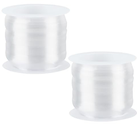 nbeads 30 Meter Klar Elastischer Riemen, 6mm / 10mm Breite Leichtgewicht Gummilitze Gefrostet Transparent Elastic Strap Dehnbare Bänder Verstellbare BH-Träger Kabel Für DIY Nähen Schulter-BH-Kleidung