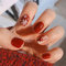 Brishow Weihnachten Nägel zum Aufkleben Schnee Press on Nails mit Elch Rot Künstliche Nägel Falsche Nägel Kurze Fake Nails 24 Stück für Frauen und Mädchen (a)