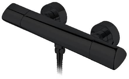 Strohm TEKA - Grifo de ducha negro ITACA. Grifo termostático de ducha con tope de seguridad y sistema Safe Touch.