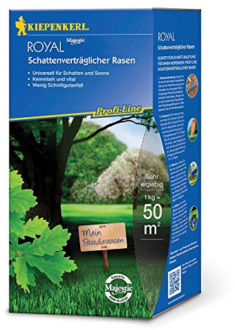 Kiepenkerl 660403 Profi-Line Royal Schattenverträglicher Rasen 1 kg (Rasensamen)