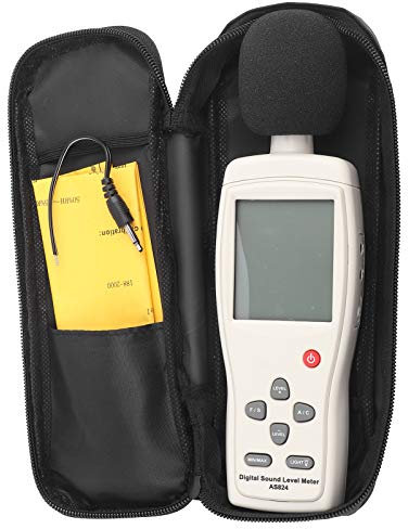 AS824 Digitaler Schallpegelmesser, 0-130 dB Integrierter Tester zur Messung des Geräuschpegels Messgerät