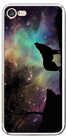 König Design Handyhülle Kompatibel mit Apple iPhone 7 / iPhone 8 / iPhone SE 2020 / iPhone SE 2022 Hülle TPU Eckenschutz Stoßfest Dünn Kratzfest Schutzhülle - Wolf Abendhimmel
