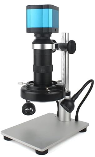AIVYNA 1080P HDMI USB Electronic Digital Video Microscopio Cámara 130X Zoom C Monte Lente USB Luz LED para Lab PCB Herramientas de Reparación de Teléfono (Color : E Cámara HDMI)