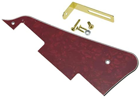 Dopro Red Pearl LP Gitarren-Pickguard mit goldfarbener Halterung für Epiphone Les Paul