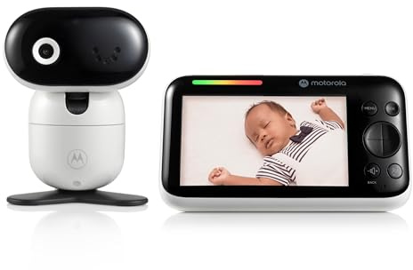 Motorola Nursery Baby PIP1610 HD - 5 Motorized Video Baby Monitor w/Camera, Wall Mount, 1000ft Range, Two-Way Audio, Room Temperature Monitoring - Private Connection (No Wi-Fi, Does Not Use App)