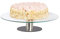 Relaxdays 1 x Tortenplatte drehbar, Standfuß, Kuchenplatte zum Dekorieren, Torten Drehteller für Kuchen, Ø 30cm, transparent
