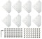 Zeberoxyz 8 STÜCKE Silberne L-förmige Eckwinkelplatte mit Schrauben und T-Muttern, 5-Loch 90 Grad-Gelenkplatte für 3030Serie Aluminiumprofil 3D-Druckerrahmen (3030 Serie Silber-L mit Mutter)