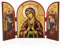 NKlaus Christliche Ikone Gottesmutter Siebenpfeilige Triptychon Holz Wandbild 25x16cm christlich 11324