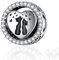 BEEUVIP Damen Paare Katze Charm Anhänger für Armband 925 Sterling Silber Geburtsstein Charms Beads passend für Armband
