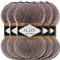 Alize 5 x 100g Lanagold Türkische Premium Wolle Baumwolle und Acryl Handstrickgarne | Yarn | Garn | Strickgarn Accessoire Baby zum Häkeln Stricken Kleidung Schals (Cocoa | 240)