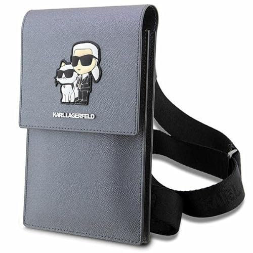 KARL LAGERFELD Tasche KLWBSAKCPMG Silber Saffiano Karl & Choupette