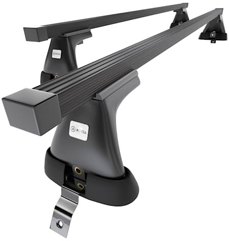 Mossa - Stahl-Dachträger kompatibel mit Dacia Logan I Limousine (2004-2012) - schwarz Dachträger Dachgepäckträger - ohne Montagelemente