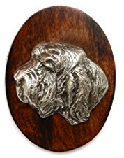 Art-Dog Hundeschau Ringnummernhalter - Brosche mit Clip Hundeschau-Ausstellungsnummernhalter - Handgefertigtes Hundeschau-Zubehör - Hundemarke Clip 7x5cm - Basset Vendeen