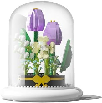 Richaa Blumenstrauß Bausteine Set Künstliche Flowers Klemmbausteine Blumen Eternal Flower Valentinstag Lehrer Geburtstage Geschenke für Frauen Erwachsene Kinder DIY Dekoration für Haus oder Büro