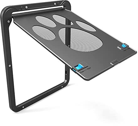 Tyatocepy Pet Kitty Dog Door Flap Gate Opener Controlled Gate Opener Controlled Dog Door Flap Gate Opener Controlled Entry Electronic Screen Window Protector Wall Mosquito Net (Small)
