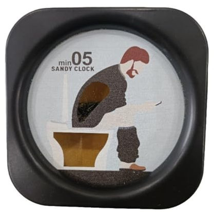 AMIUHOUN Cadeaux pour hommes, chaussettes de Noël, sablier amusant pour toilettes, sablier déjections canines, cadeaux pour adultes, hommes et papas