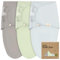 KeaBabies 3-Pack Bio Swaddle Schlafsack Baby - Pucksack Baby 0-3 monate für Neugeborene, Weich und Gemütlich Pucktuch Säuglinge fur Mädchen, Jungen, Babyschlafsack Neugeborene, Atmungsaktiv (Ripple)