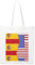 Bolsa de compras de lona con transferencia de calor con la bandera de España americana, bolsa grande para mujer, reutilizable, perfecta para ir de compras y viajes, beige, Talla única