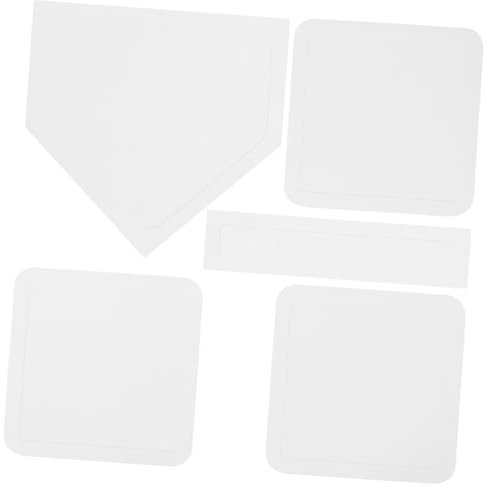 KOMBIUDA 5stücke Teiliges Baseball Bases Gummiplatte rutschfest Wetterfest Trainingsset Für Schule Jugend Baseball Softball Wurf Pitching-übungen Outdoor Indoor Langlebig