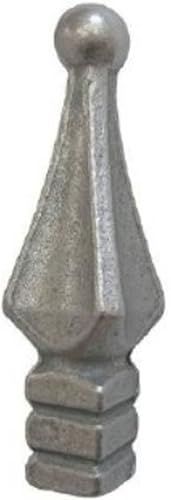 LogistSystem 1 Stück Zierspitze Metall - 82x20mm (HxB) / Basis: 15x15 - Zaunspitzen, Zierelement, Torspitze, Schmiedetile, Stahl, Metallspitze, Zaundekoratio, Zierspitzen, 40.092.01