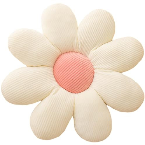 PORUPAEL Blumenkissen, Kissen Blume, Kissen Blumenform, Blumen Kissen, Kissen Sofa, Blumenbodenkissen Sitzkissen Kissen Bunt für Schlafzimmer, Sofa, Stuhl, Dekoration 38cm (Rosa)