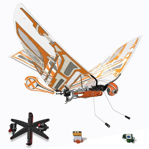 X-Fly Combo – Bionic Bird | sensorgestützte Ornithopter-Drohne mit Zubehör | RC Vogel & Steuerung über iOS & Android Smartphone App | Autopilot & Gyro-Stabilisator