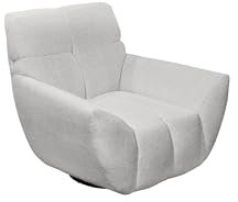 möbelando Drehsessel >NILS Drehsessel< in Silver, 110x90x94 cm (B/H/T), weicher Stoffbezug aus 100% Polyester, drehbares Metallgestell, modernes Design, fertig montiert.