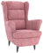 HETFTJN Poltrone Vintage Poltrona Relax Sedie Sala Da Pranzo Desk Chair - Poltrona Rosa in Velluto per Sala Riunioni Camera Da Letto Sala Studio Soggiorno