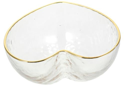 Cabilock Glamouröse Herzschale Aus Glas Zum Servieren Von Obst Salat Desserts Und Snacks Kristallschale Für Die Inneneinrichtung