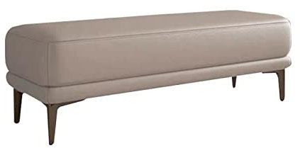 MNIHSFRTY Schlafzimmer-Fußbank, Nachttischhocker aus Holz, echtes Leder, Sofabank, Wechselschuhhocker, Garderobensofahocker, Fußhocker, Tritthocker (60 x 40 x 42 cm, B)