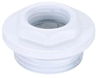 PATIKIL Radiator Reducing Bush,1BSP Left Hand Thread x 1/2BSP Manual Radiator Air Vent Plugs,Cast Iron Plugs for Radiator Heater,White