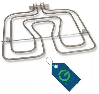 G GRIMALDI Resistenza Cielo e Grill 2450W 3570411037 Compatibile con REX, AEG, ZOPPAS, ZANUSSI, ELECTROLUX | Ricambio Universale Superiore per Forni Elettrici | 380x350 mm