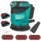 18V Akku Exzenterschleifer mit 2x 3.0AH Akku, Ersatz für Makita 18V Akku,12 pcs Schleifpapier (Körnung 120/180/240,125mm), 3 Gänge 7500-15000RPM, für Schleifen und Polieren von Holz