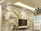 Papier peint photo mural papier peint papier peint 3D moderne bijoux en or fleurs KN 1006., L 300x210 cm 6-Bahnen