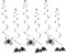 Oblique Unique® Halloween Spinnen & Fledermaus Deckenhänger Girlande - 6 Stück - Spiral Girlanden in Schwarz