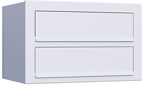 Briefkasten, Design Wandbriefkasten Cube for Two Weiß - Bravios