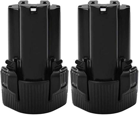 Exmate Batterie de Remplacement 3500mAh Li-ION (2 pièces) pour Makita 10.8V BL1013 BL1014 DF030D DF330D LCT203W 194550-6 194551-4 195332-9