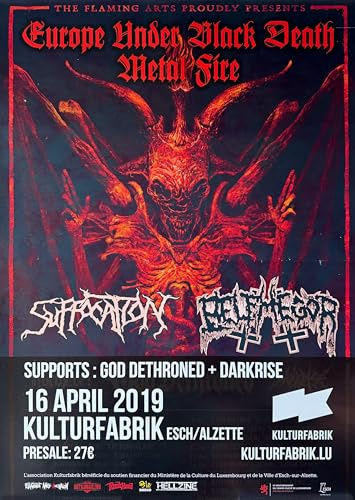 Poster / Suffocation / Belphegor – Black Death Metal Fire – 60 x 84 cm