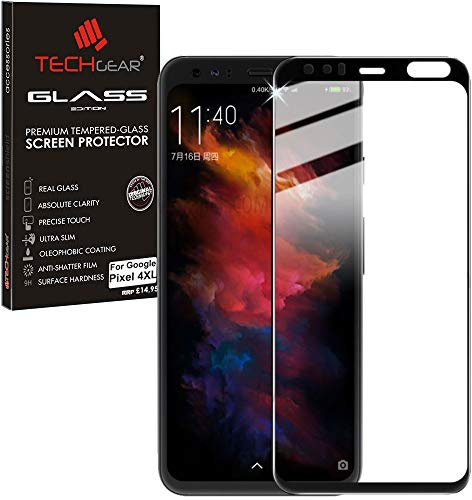 TECHGEAR Pixel 4 XL Tempered Glass Screen Protector, GLASS Edition [2.5D Round Edge] [9H Hardness] [Crystal Clarity] [Scratch-Resistant] [No-Bubble] Compatible with Google Pixel 4 XL
