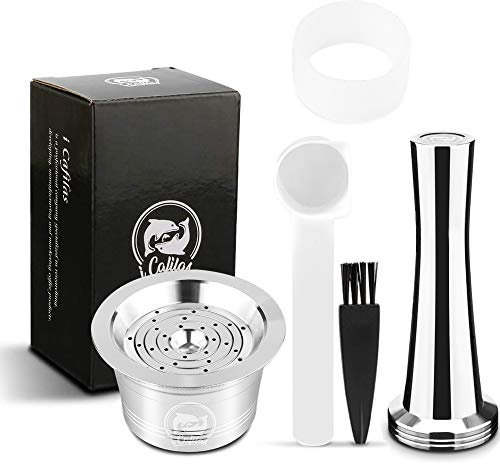 i Cafilas Wiederbefüllbare Kaffeekapsel aus Edelstahl Wiederverwendbare Refill-Kapsel Kaffeefilter für Tchi bo Cafissimo Classic Espresso kaffeekapseln