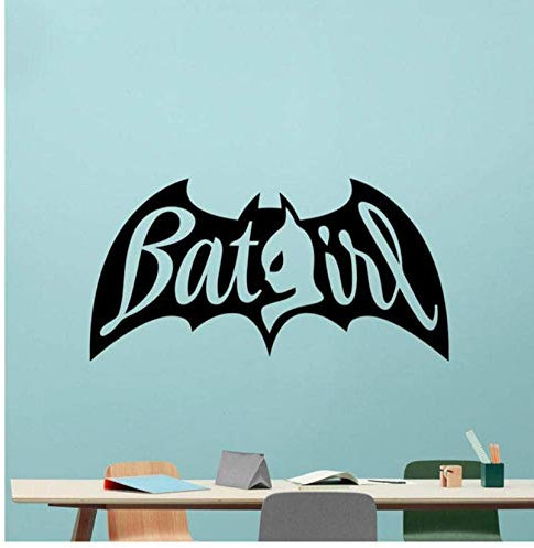 Batgirl Wandtattoo Abnehmbarer Vinyl Wandaufkleber Home Kinderzimmer Dekor Batgirl Design Film Poster Wandbild 57X29Cm
