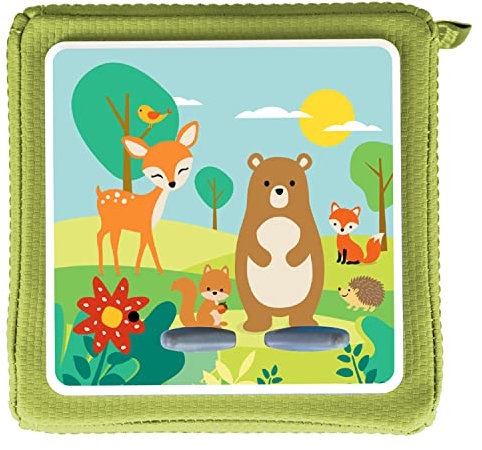 MeinBaby123® Schutzfolie kompatibel mit Toniebox | Schutzcover selbstklebend | Premium Qualität | Aufkleber passgenau I Folie Sticker I Toniebox Zubehör Bär, Reh und Fuchs (Waldtiere)