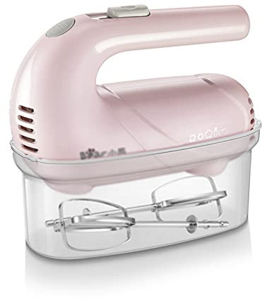 Lihuzmd Batidora eléctrica de Mano, batidora eléctrica, pequeña batidora eléctrica doméstica de Huevo batido y Crema para batidora de Alimentos, Huevos, Pasteles, Batidos,Rosado