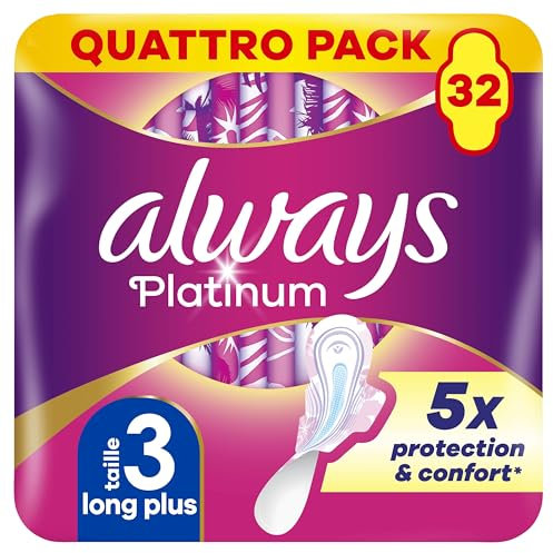 Always - Platinum Night Protect Damenbinde mit Flügeln - 32 Stücke