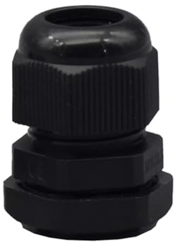 O4L - Outlet4Life IP67 Kabelverschraubung, wasserdicht mit Gegenmutter, metrisch M20 x 1,5 für 7-12mm Kabeldurchmesser, schwarz