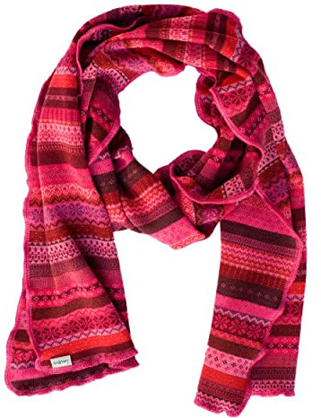 Invero, Merino Schal Cacha, 100% Wolle (Beere)