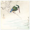 Der Eisvogel Poster von Ohara Koson 30 x 30 cm Wandbilder Wanddeko