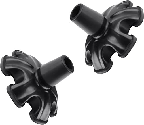 supregear 2 Stück Gummifüße für Gehstöcke, 18mm, 19mm Selbststehende Rohrstockspitze rutschfeste für Krücken Gehstöcke, Gummipuffer Walkingstöcke, Gummifüße für Krücken, Schwar