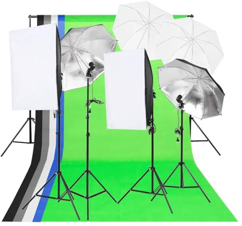 vidaXL Fotostudio-Beleuchtung Set, Studiobeleuchtung Set, Softbox, Tageslichtlampe, Fotostudio-Beleuchtung Set, Softboxen, Tageslichtleuchte